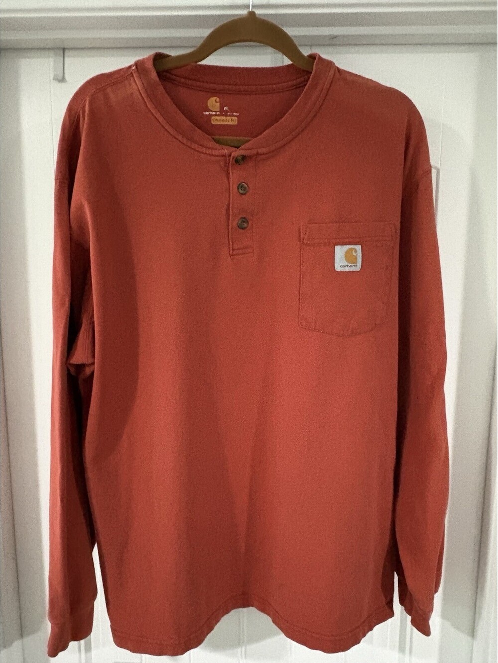 Carhartt Orange Men’s XL Original Fit Long Sleeve Shirt SEE DESCRIPTION